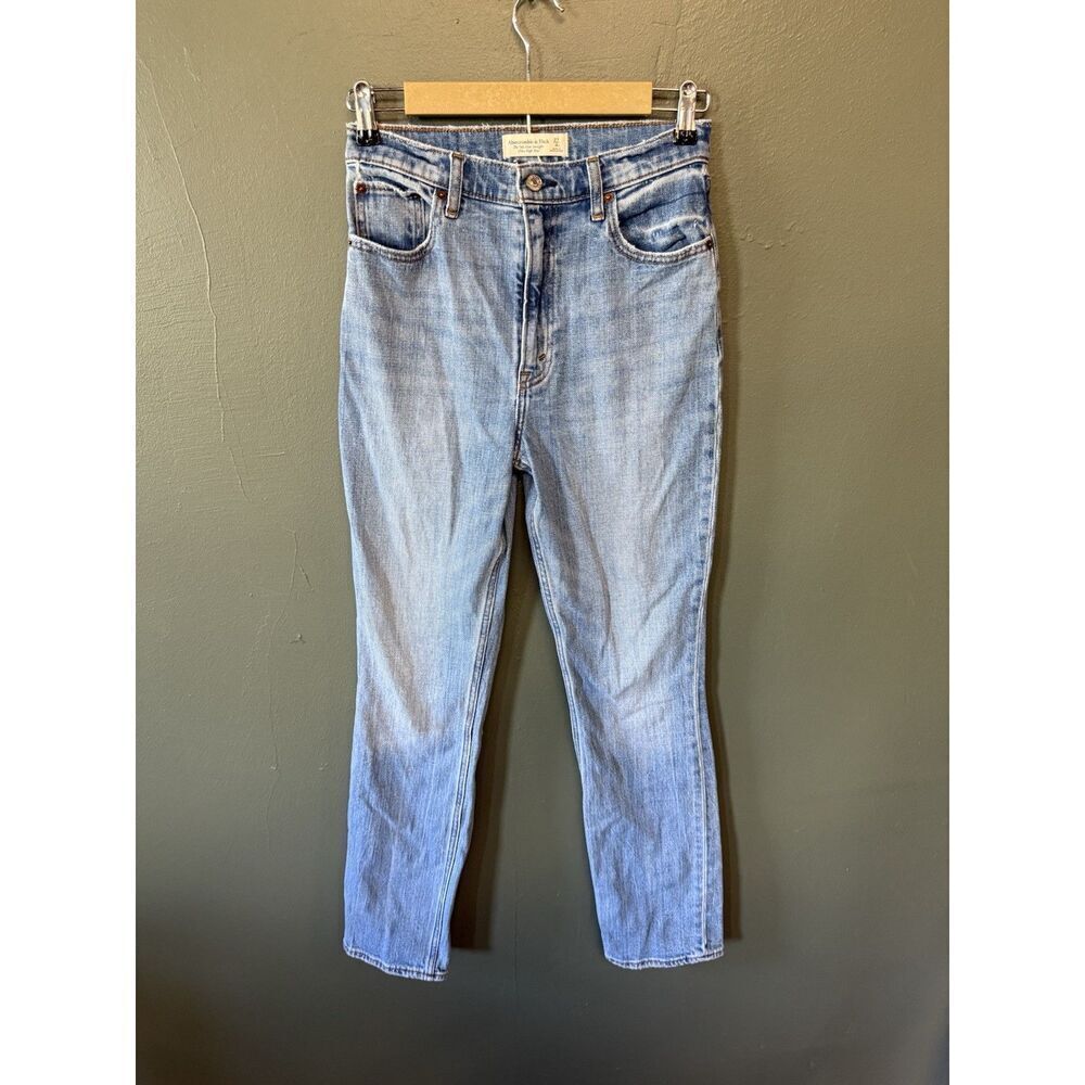 Abercrombie & Fitch '90s Slim Straight Ultra High Rise Jeans Women's 27/4 Blue